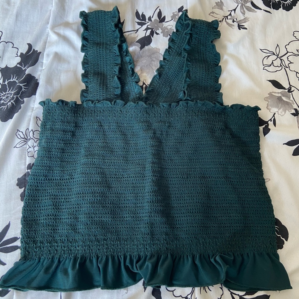 Emerald / Forest Green Crop Top Shirt tank top